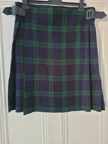 Green blue tartan vintage