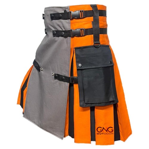 Men scottish grey and - grey, orange