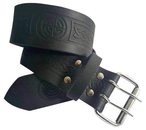 100 leather kilt belt double - leather,