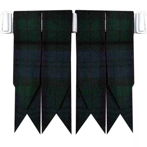 Black watch tartan kilt - black,