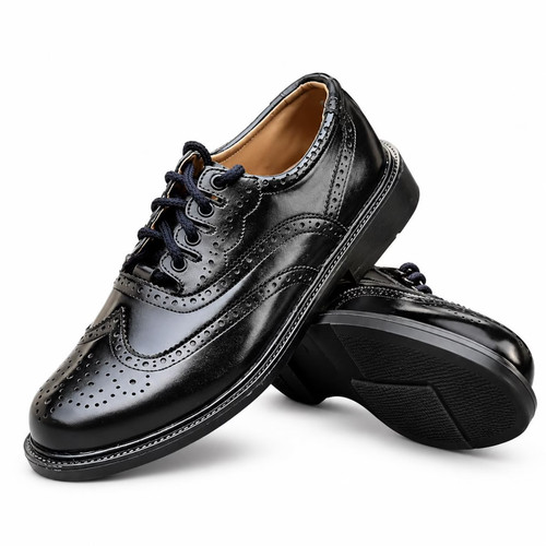 Scottish ghillie brogues - ghillie, black