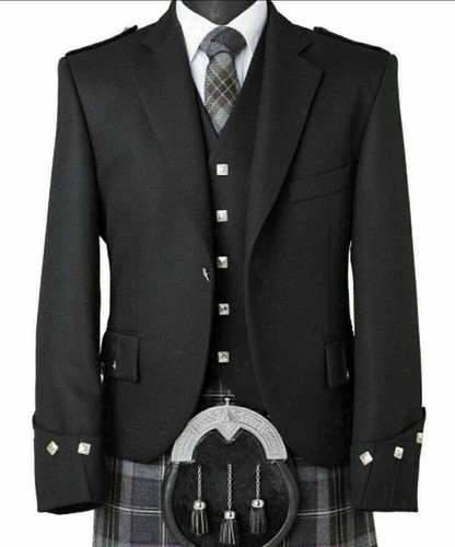 Scottish argyle kilt jacket - jacket, &