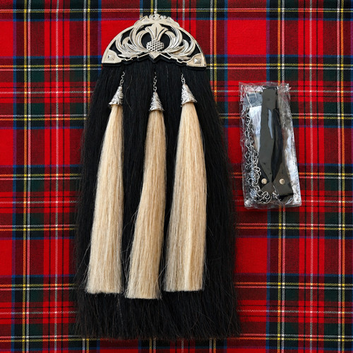 Men scottish black horse - horse, hair