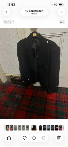 Mens black kilt jacket chest - mens,