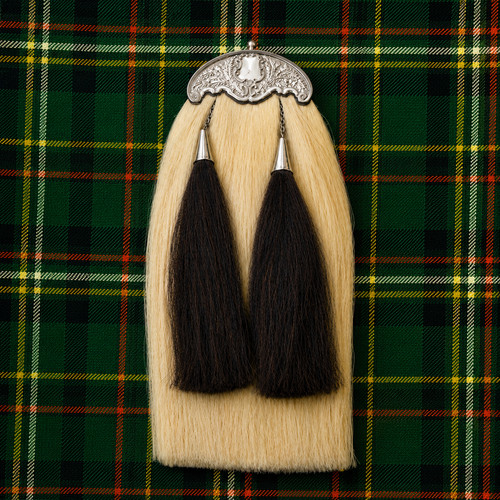 White horse hair sporran 100 - white,