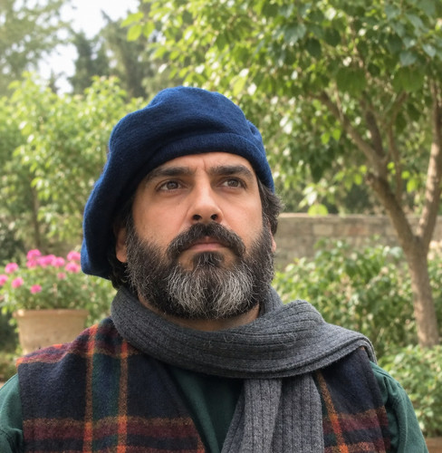 Navy blue wool scottish tam - blue,