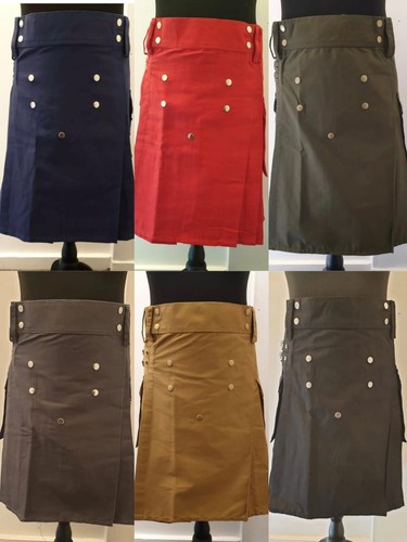 Men cotton utility kilt - utility,