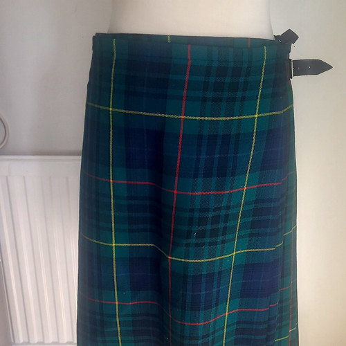 Green tartan scottish wool - green,