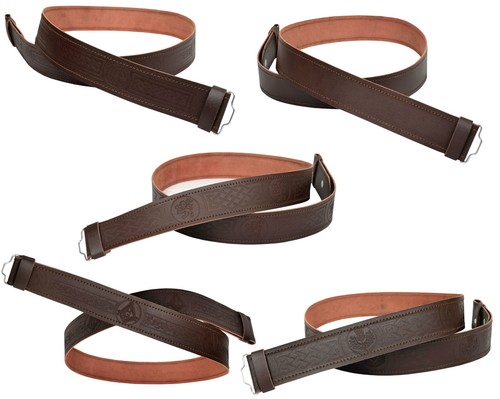 Leather kilt belt adjustable - kilt,